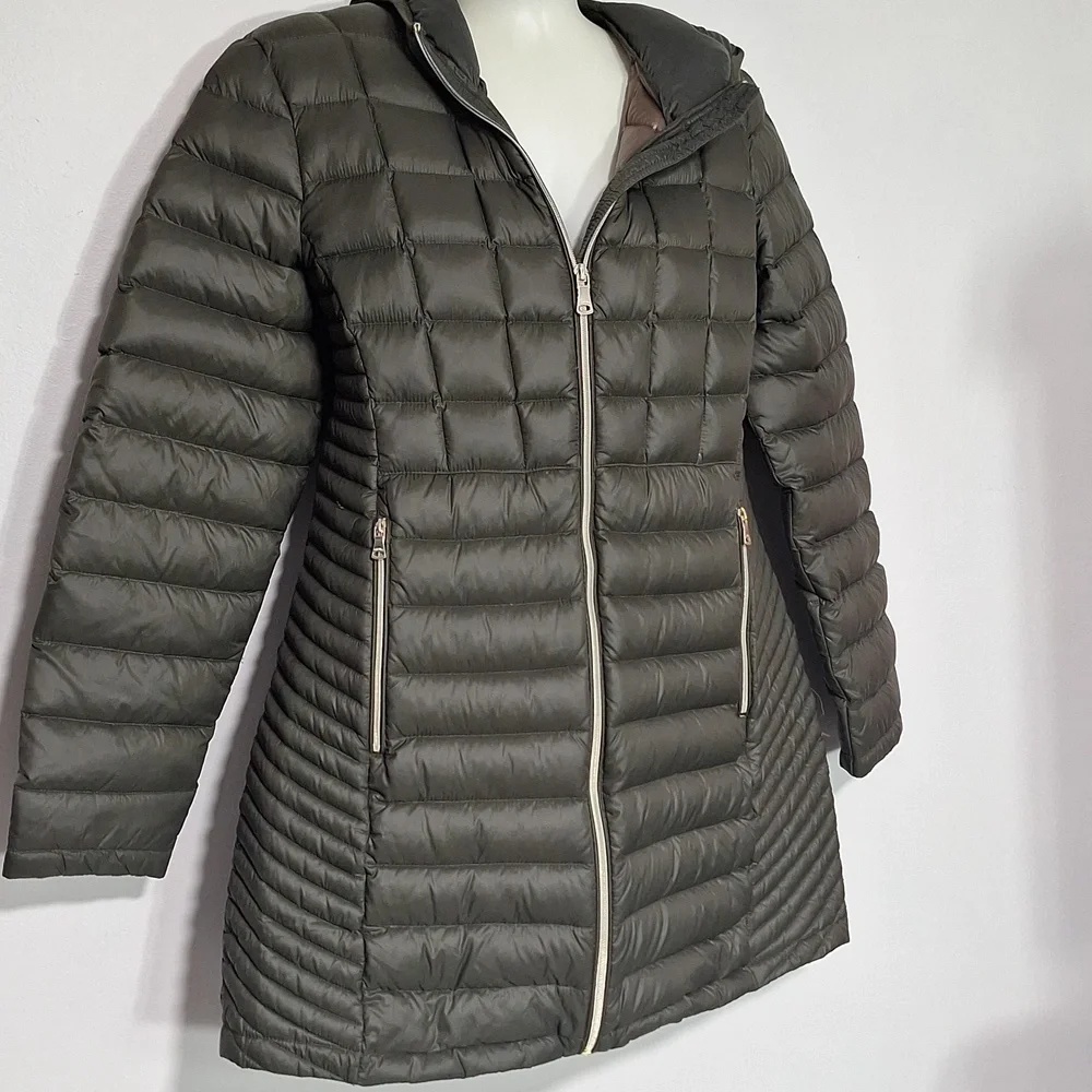 Calvin Klein Puffer Coat Packable Olive - Picture 5 of 11